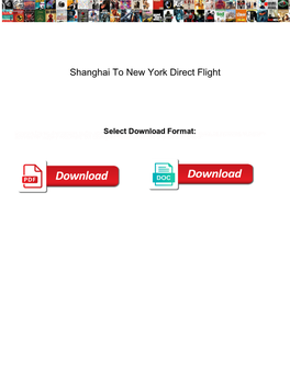 Shanghai to New York Direct Flight