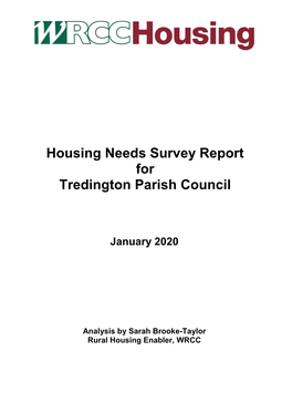 Housing Needs Survey Report for Tredington Parish Council