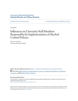 Influences on University Staff Members Responsible For