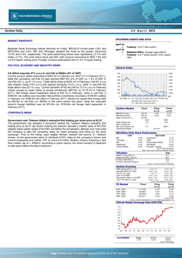 Serbian Daily 2 3 a P R I L 2012