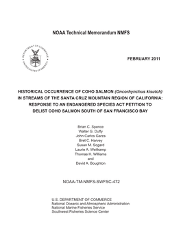 NOAA Technical Memorandum NMFS