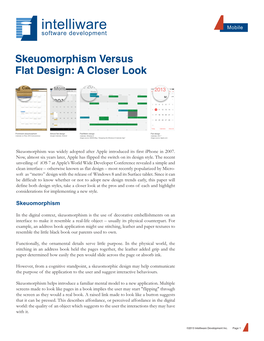Skeuomorphism Versus Flat Design