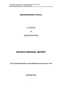 Seventh Biennial Report - November 2009