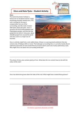 Uluru and Kata Tjuta – Student Activity