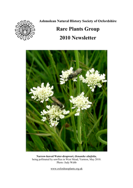 Rare Plants Group 2010 Newsletter