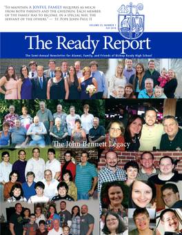 The Ready Report the Semi-Annual Newsletter for Alumni, Family, and Friends of Bishop Ready High School