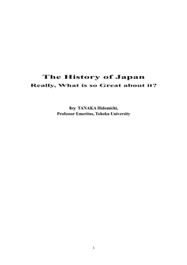 The History of Japan—Really, What Is So Marvelous About It