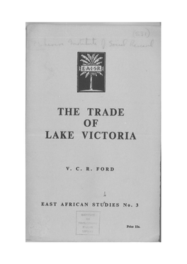 LAKE VICTORIA, a Geographical Study, by V