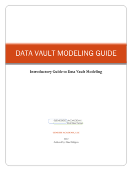 Data Vault Modeling Guide