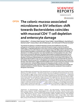 The Colonic Mucosa-Associated Microbiome in SIV Infection: Shift