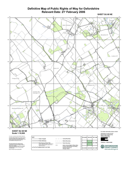 Definitive Map of Public Rights of Way for Oxfordshire Relevant Date: 21 February 2006