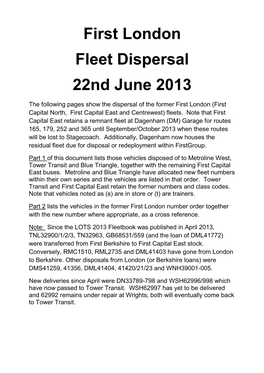 First London Fleet Dispersal 22Nd June 2013