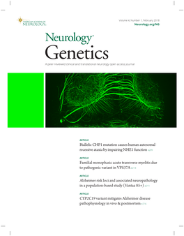 Biallelic CHP1 Mutation Causes Human Autosomal Recessive Ataxia by Impairing NHE1 Function E209