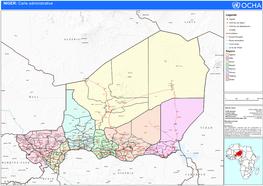 NIGER: Carte Administrative NIGER - Carte Administrative
