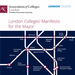 London Colleges' Manifesto for the Mayor