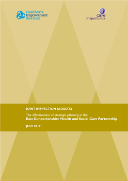 The Effectiveness of Strategic Planning in the East Dunbartonshire Health and Social Care Partnership