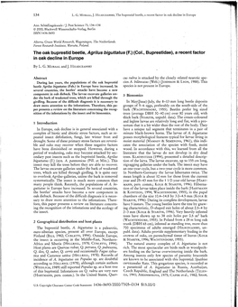 The Oak Buprestid Beetle, Agrilus Biguttatus (F.) (Col., Buprestidae), Cl Recent Factor in Oak Decline in Europe