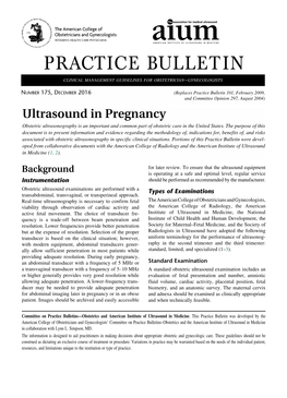 PRACTICE BULLETIN Clinical Management Guidelines for Obstetrician–Gynecologists