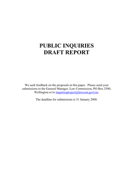 Public Inquiries Draft Report