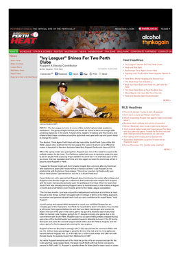 "Ivy Leaguer" Shines for Two Perth Clubs | Perth Heat News