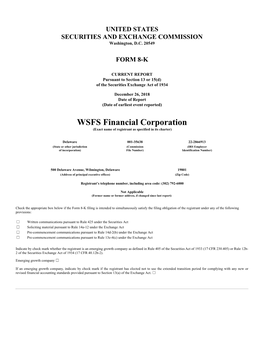 WSFS Financial Corporation (Exact Name of Registrant As Specified in Its Charter)