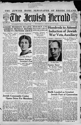 JANUARY 6, 1933 Page 3 ======REVISIONISTS ELECT OFFICERS Victor F