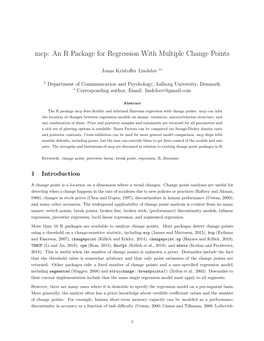 Mcp: an R Package for Regression with Multiple Change Points