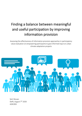 Finding a Balance Between Meaningful and Useful Participation by Improving Information Provision