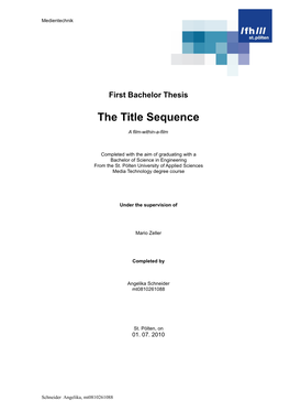 Titel Sequences