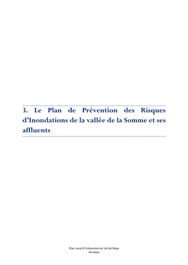 3. Le Plan De Prévention Des Risques D'inondations De La Vallée De La