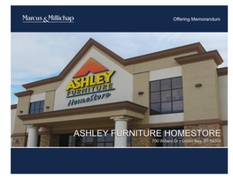 ASHLEY FURNITURE HOMESTORE 700 Willard Dr • Green Bay, WI 54304 NON - ENDORSEMENT and DISCLAIMER NOTICE