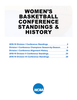 Women's Basketball Conference Standings