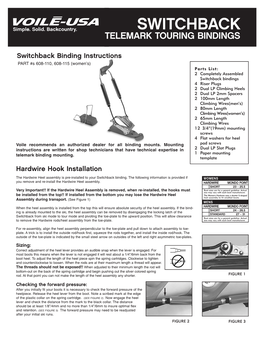 Switchback Binding Instructions