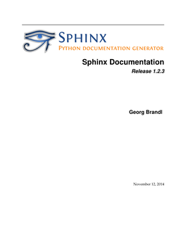 Sphinx Documentation Release 1.2.3