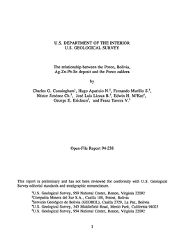 The Relationship Between the Porco, Bolivia, Ag-Zn-Pb-Sn Deposit and the Porco Caldera