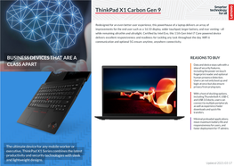 Thinkpad X1 Carbon Gen 9