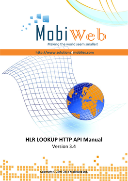 HLR LOOKUP HTTP API Manual Version 3.4