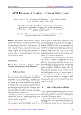 AFM Imaging of Natural Optical Structures