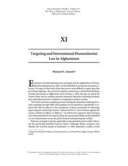 Targeting and International Humanitarian Law in Afghanistan