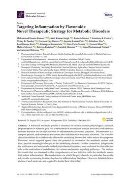 Targeting Inflammation by Flavonoids