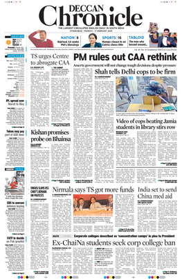 PM Rules out CAA Rethink