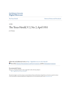 The Texas Herald, V. 2, No. 2, April 1951