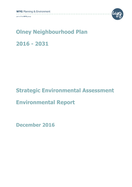 Olney Neighbourhood Plan 2016