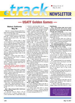 — USATF Golden Games —