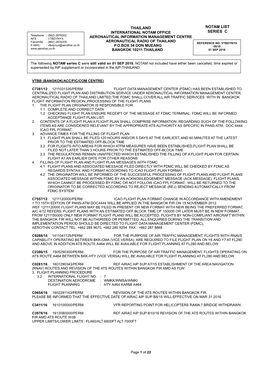 Thailand Notam List Series C