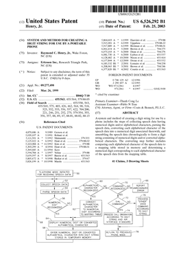 (12) United States Patent (10) Patent No.: US 6,526,292 B1 Henry, Jr