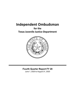 Independent Ombudsman for the Texas Juvenile Justice Department