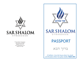 Hand out Booklet-Sar Shalom