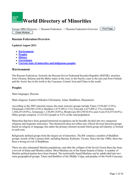 World Directory of Minorities