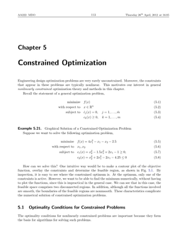 Constrained Optimization